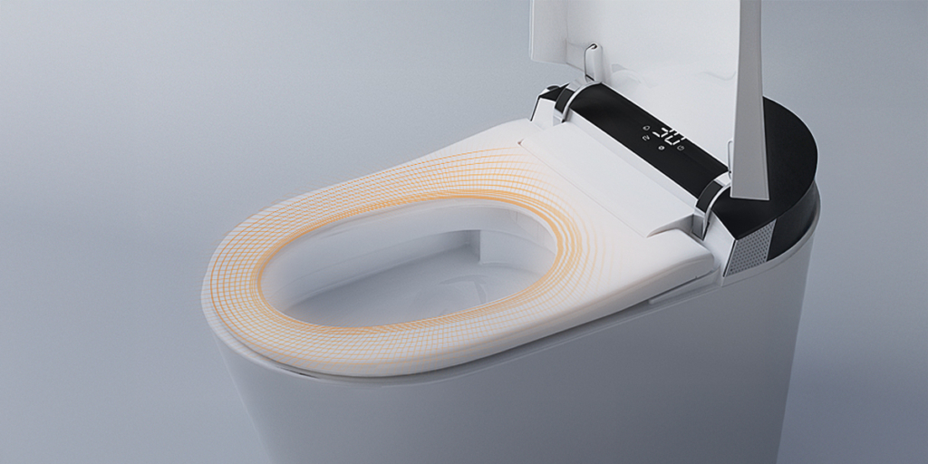 Siège chauffant de WC japonais avec zone thermique