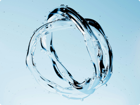 Anneau d’eau clair illustrant l’hygiène et le soin quotidien
